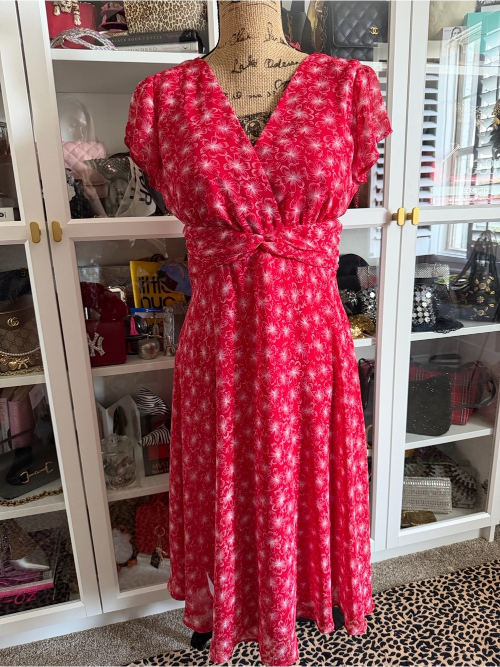 Connected Apparel Petite Floral Midi Dress